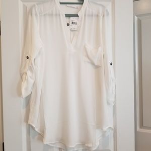 Hi Lo Lush Sheer Tunic Shirt